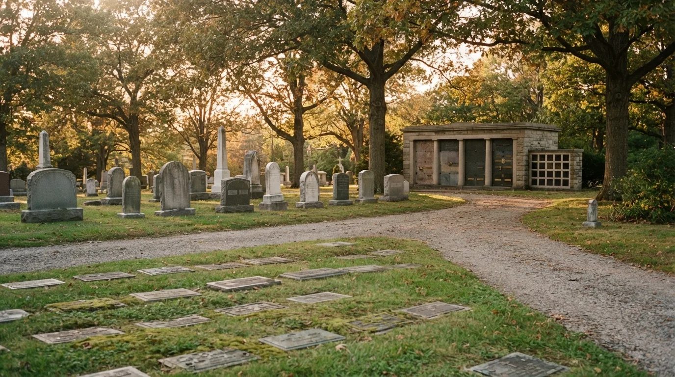 What are the different types of cemetery plots?