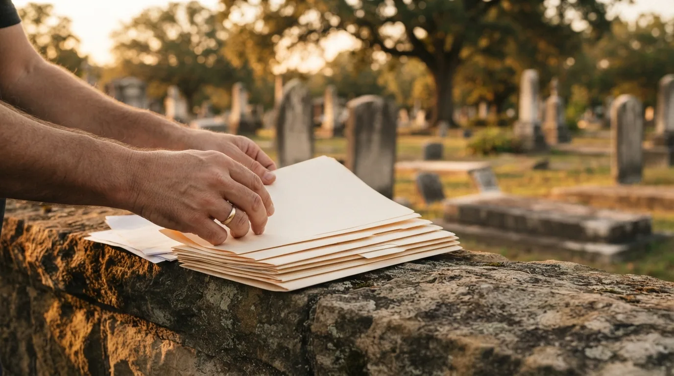 What paperwork do you need to sell a cemetery plot?