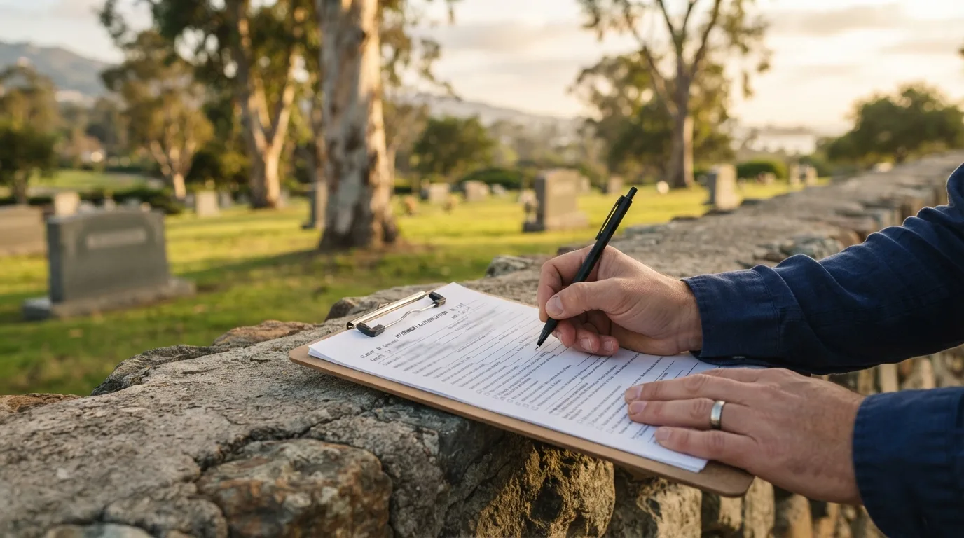 Selling a cemetery plot in San Diego